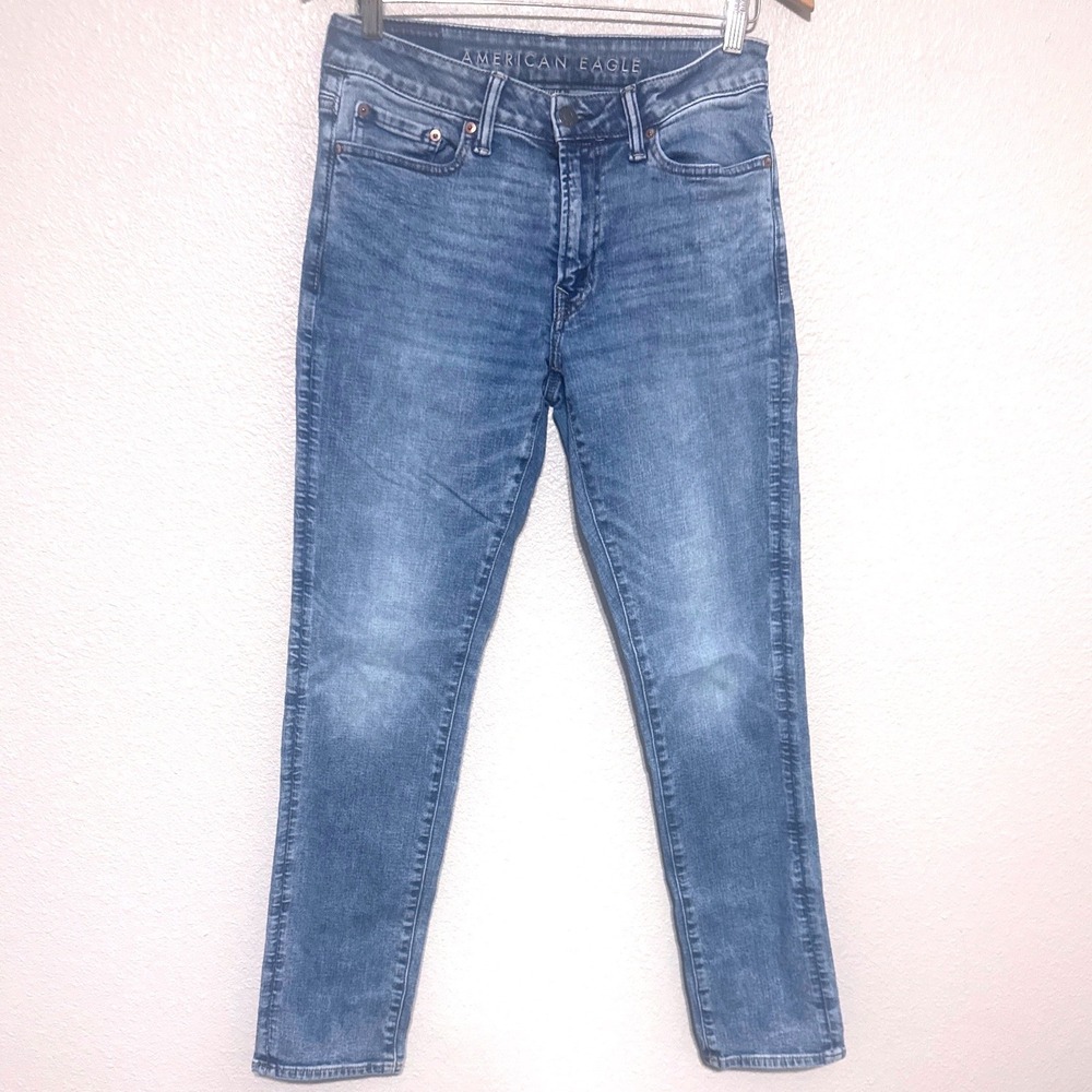 American Eagle Outfitters Women's Jeans Blue Wash Airflex+ Slim‎ Fit Size 30x32
